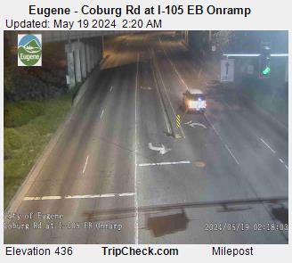 Traffic Cam Eugene - Coburg Rd at I-105 EB Onramp